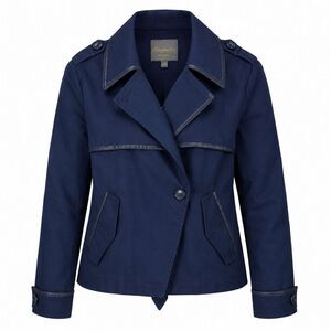 Wearmaster Outerwear Women Field Jacket Coat XS Navy Blue Cotton Utility Classic